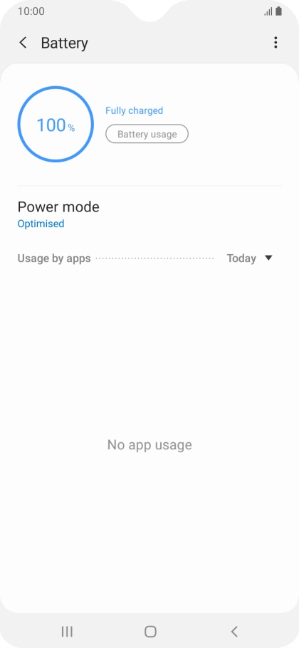 Press Power mode.