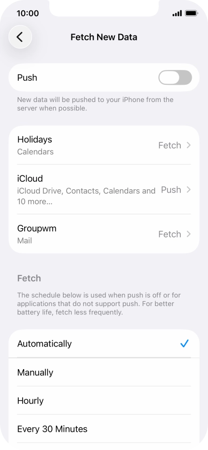 If you turn off the function, press the required setting. If you turn off the function, press the required setting.