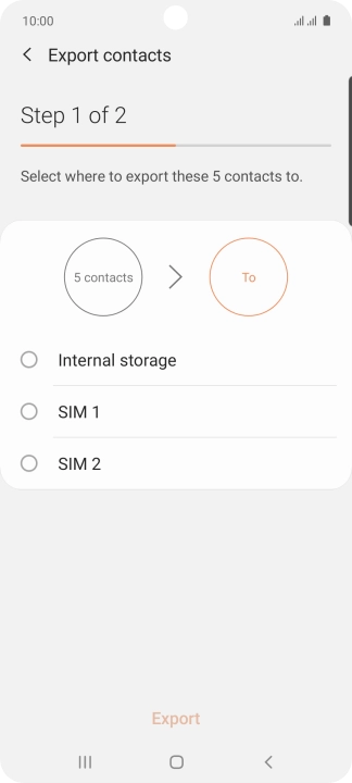 Press the required SIM. Press the required SIM.
