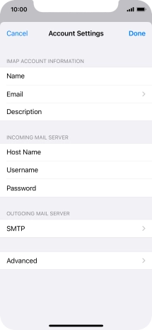 Press SMTP.