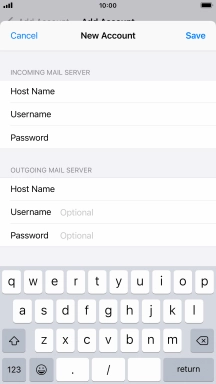 Press Username and key in the username for your email account. Please note that if you're using Vodafone's outgoing server, leave the username field empty. Press Username and key in the username for your email account. Please note that if you're using Vodafone's outgoing server, leave the username field empty.