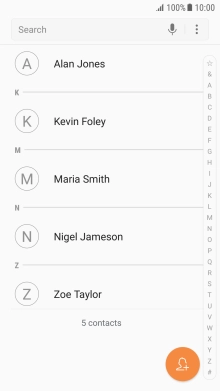 Press the new contact icon. Press the new contact icon.