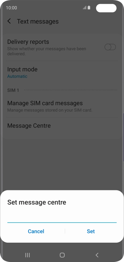 Key in +61415011501 and press Set. Key in +61415011501 and press Set.