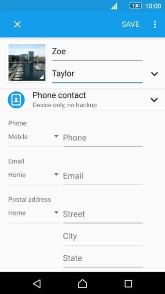 Press the address book drop down list.