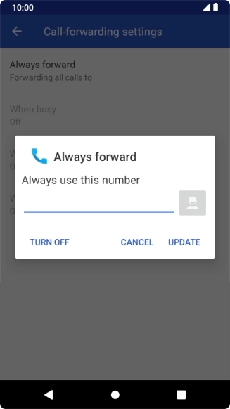 Press TURN OFF. Press TURN OFF.