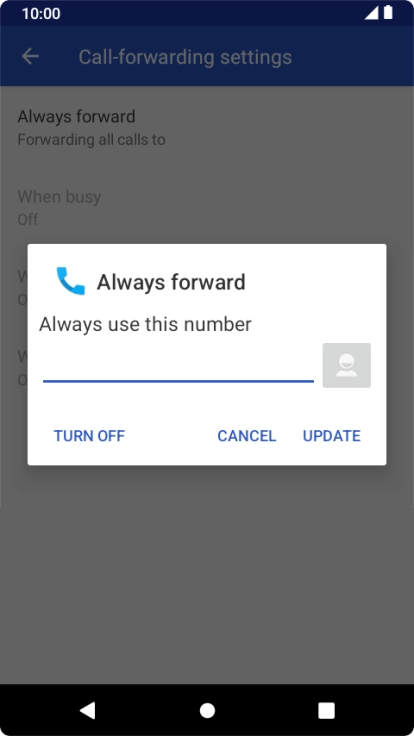 Press TURN OFF. Press TURN OFF.