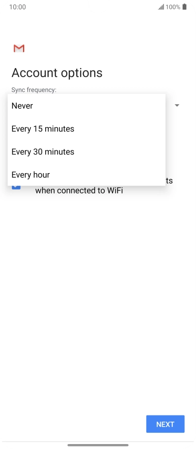 Press the required setting. Press the required setting.