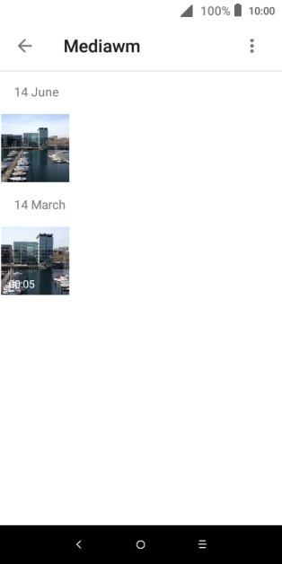 Press and hold any picture or video clip.