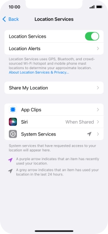 Press the required app. Press the required app.