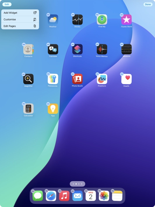 Press Add Widget. Press Add Widget.