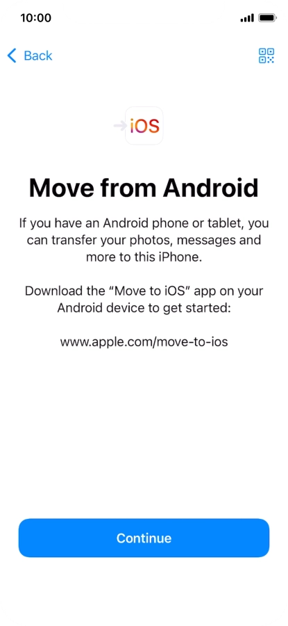 To transfer content to your phone, you need to install the app 