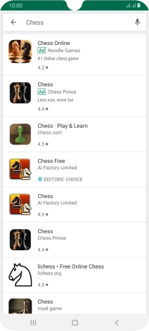 Press the required app. Press the required app.