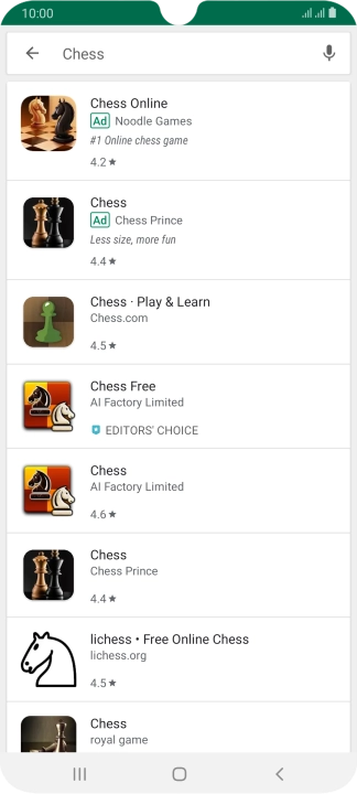 Press the required app. Press the required app.