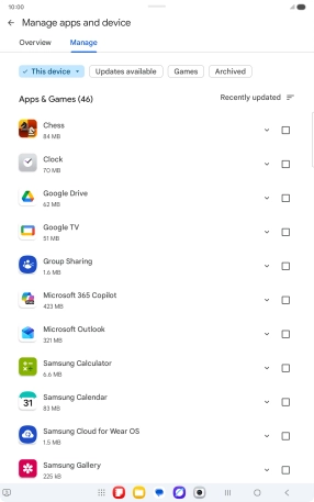 Press the required app. Press the required app.