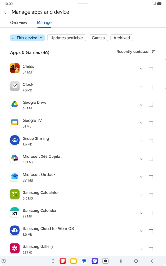 Press the required app. Press the required app.