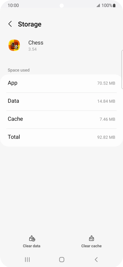 Press Clear cache.