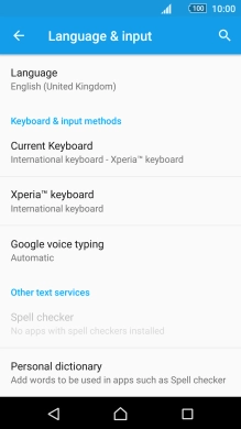 Press Xperia™ keyboard.