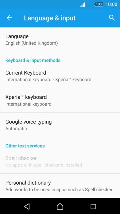Press Xperia™ keyboard.