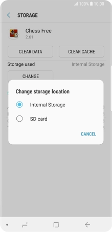 Press the name of the memory card. Press the name of the memory card.