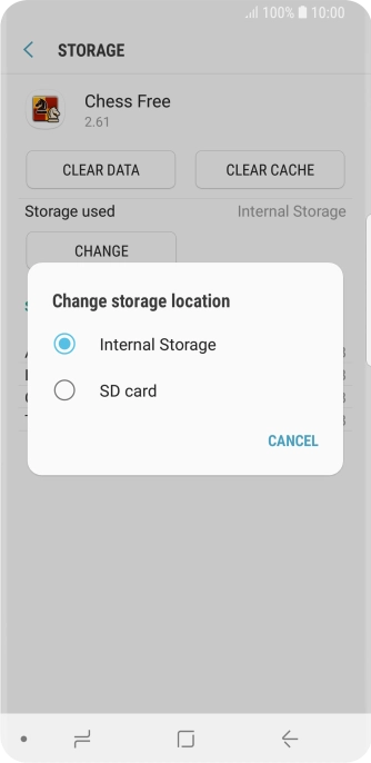 Press the name of the memory card. Press the name of the memory card.