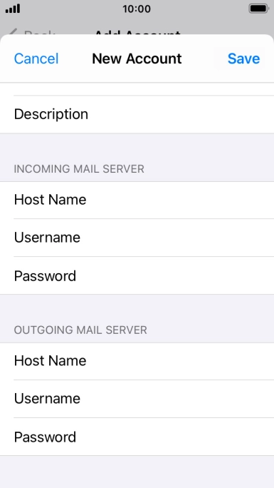 Press Save. Your email account has now been set up. To select more settings for incoming and outgoing server, proceed with the following steps.