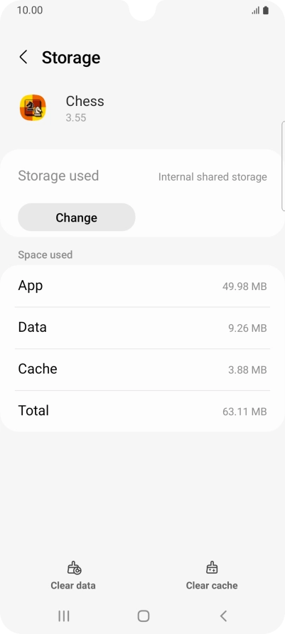 Press Clear cache.