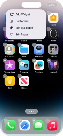 Press Customise.