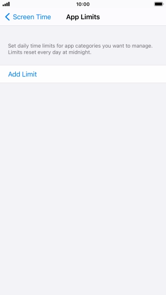 Press Add Limit.