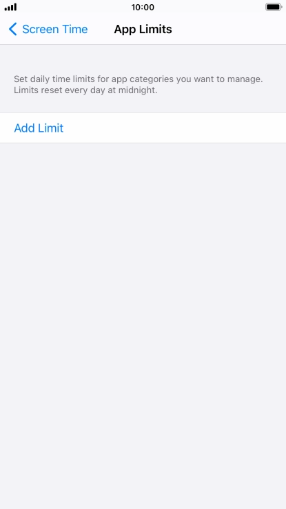 Press Add Limit.