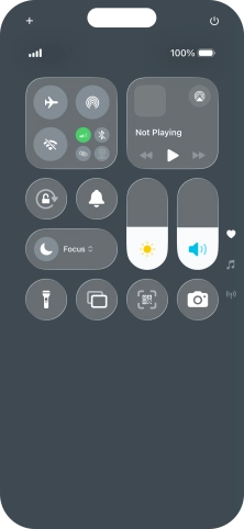 Press the flight mode icon to turn the function on or off.