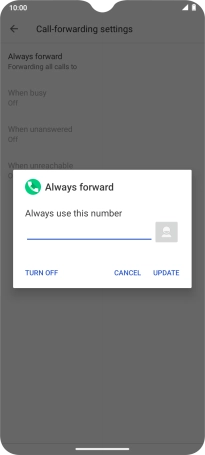 Press TURN OFF.