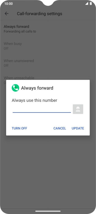 Press TURN OFF.