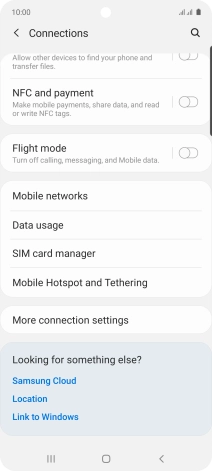 Press Mobile Hotspot and Tethering.
