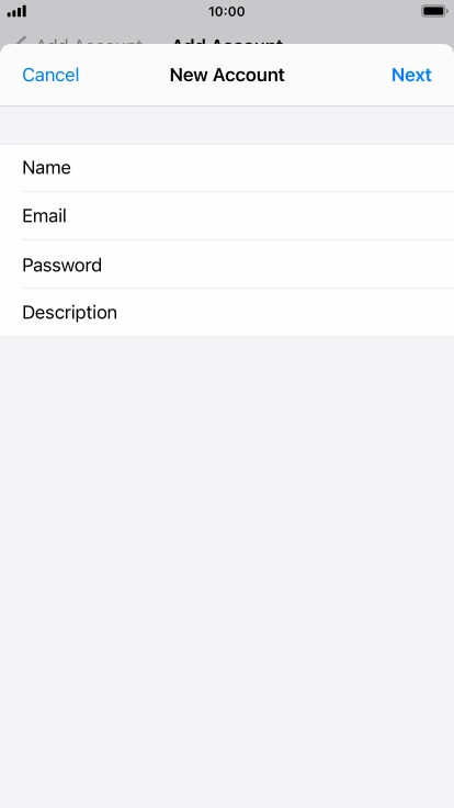 Press Description and key in the required name.