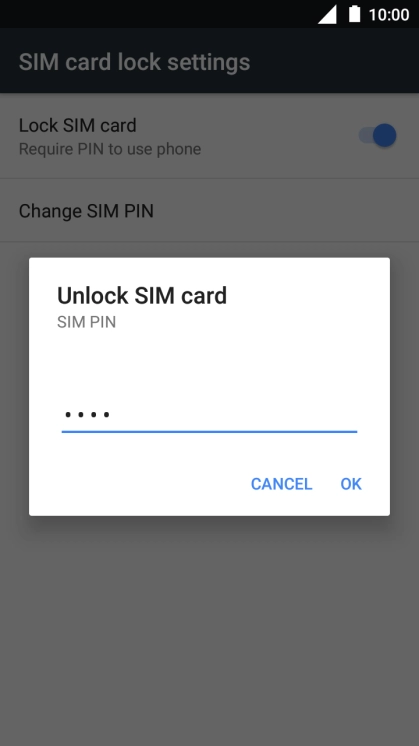 Key in your PIN and press OK.