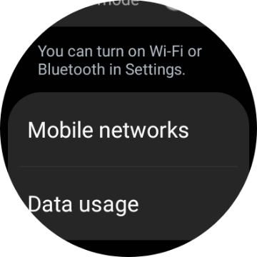 Press Mobile networks.