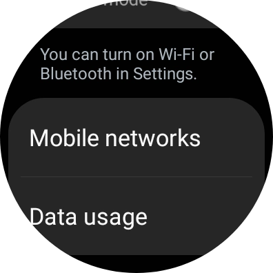 Press Mobile networks.