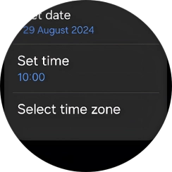 Press Set time. Press Set time.