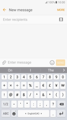 Press the required numbers and symbols.
