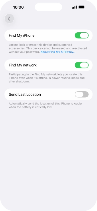 Press the indicator next to 