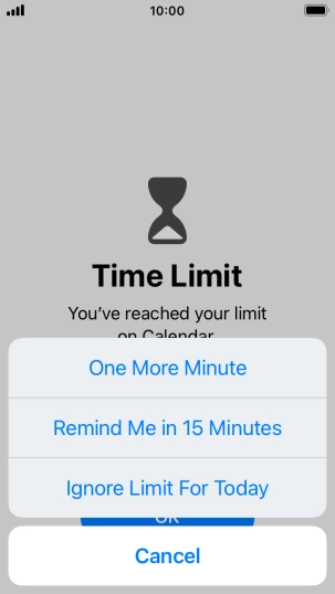 Press the required setting. Press the required setting.