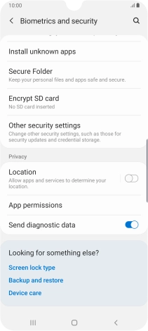 Press Other security settings.
