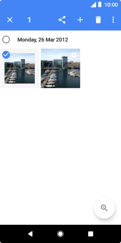 Press the required pictures or video clips to select them. Press the required pictures or video clips to select them.