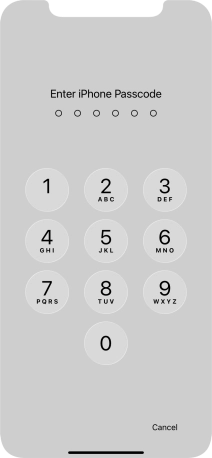 Use the phone lock code you created. Use the phone lock code you created.