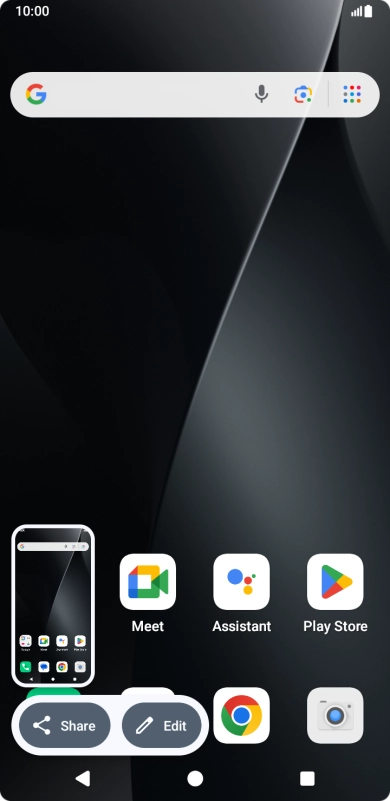 To edit your screenshot, press the screenshot and follow the instructions on the screen to make the required changes.