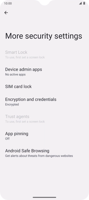 Press SIM card lock. Press SIM card lock.