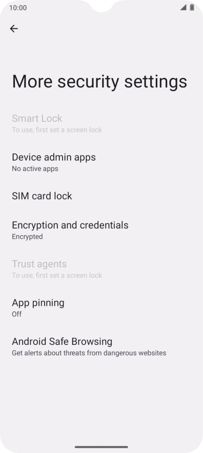 Press SIM card lock. Press SIM card lock.