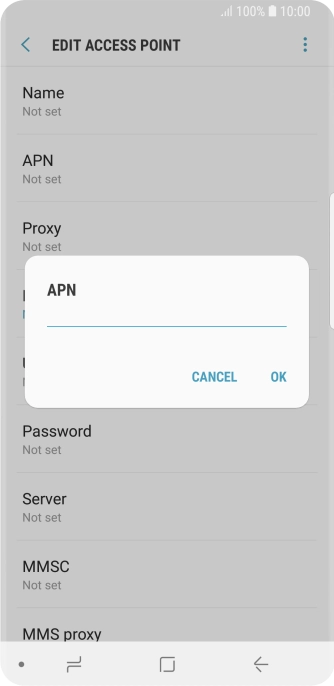 Key in live.vodafone.com and press OK.