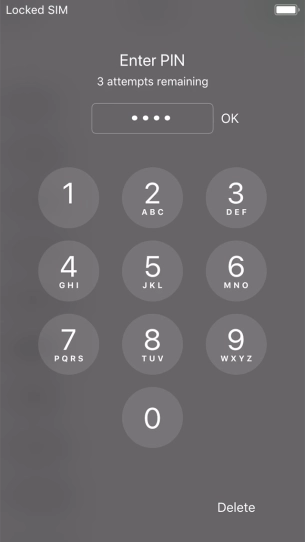 Key in your PIN and press OK.