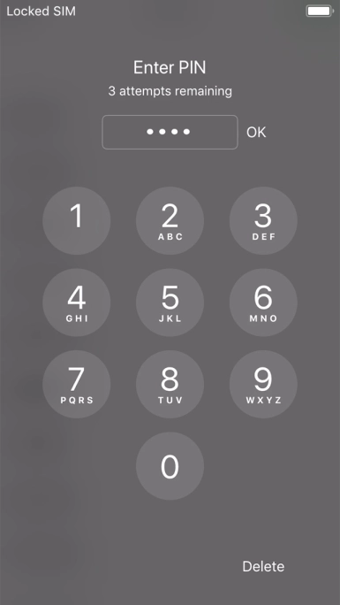 Key in your PIN and press OK.